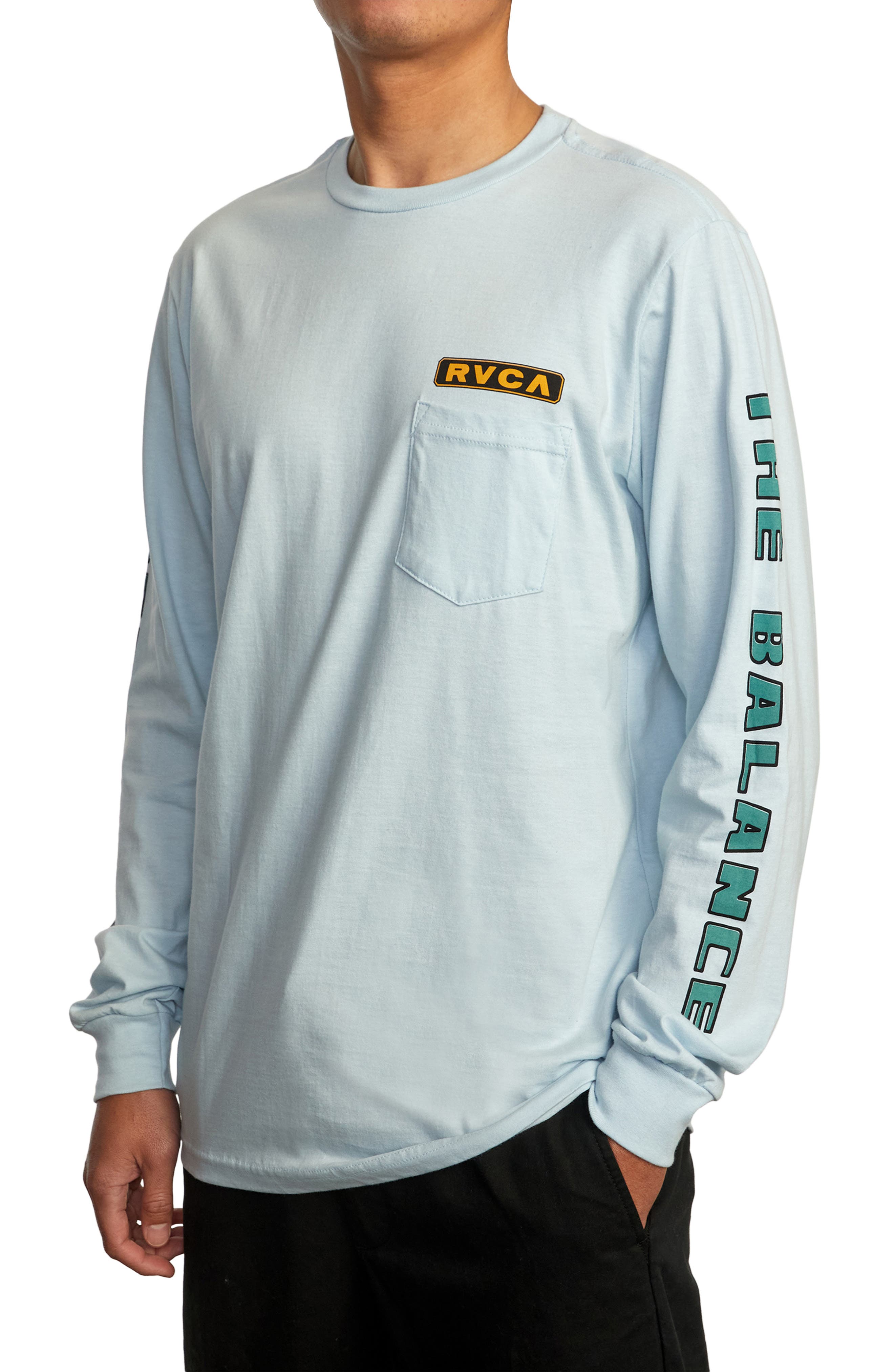 RVCA Men's Graphic Long Sleeve Crew Neck Tee Shirt